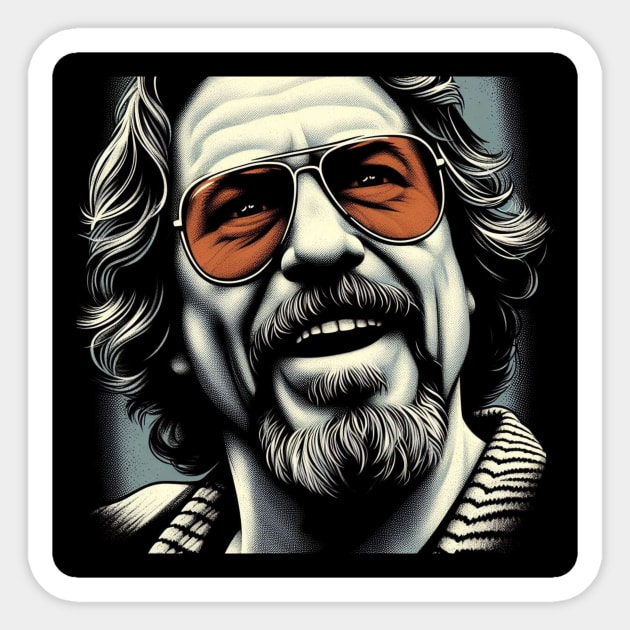 Big Lebowski Sticker by Human light 